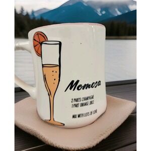 NEW Orange Mimosa Theme Double Sided Coffee Tea Mug By Luna And‎ Sage